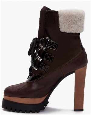 women's high heel hiker boots