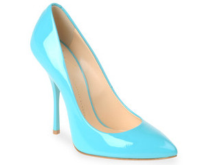 turquoise high heel shoes