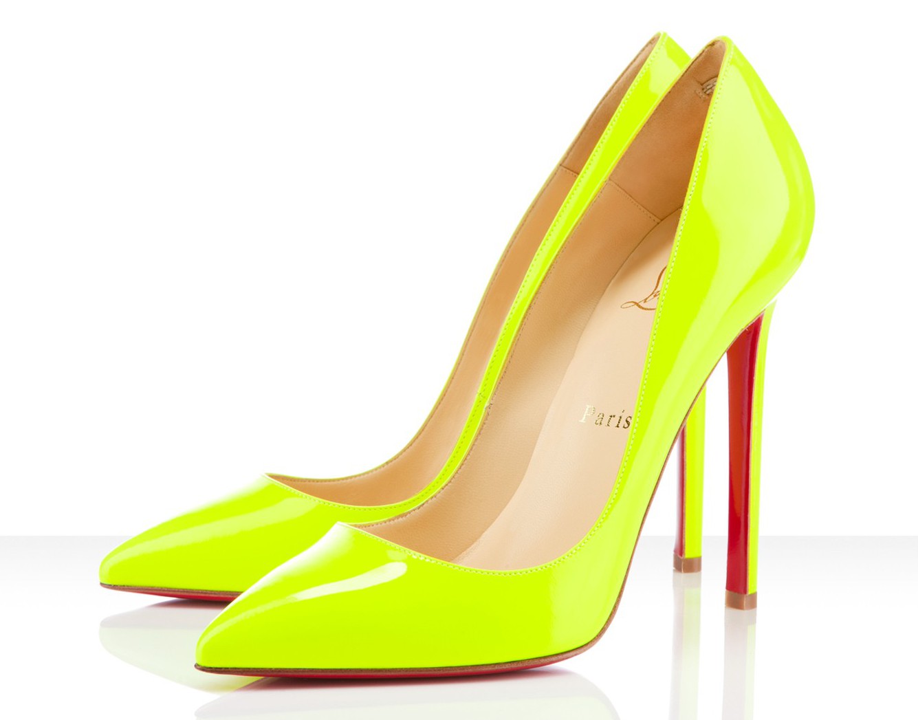 fluro yellow heels