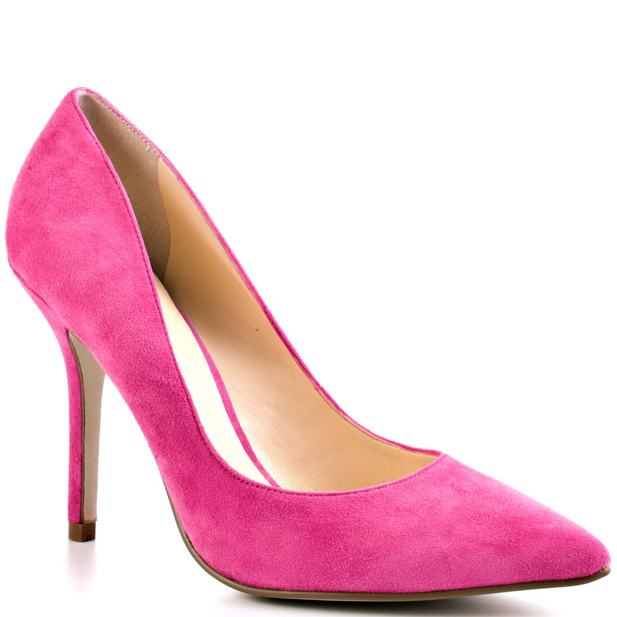 fuchsia suede pumps