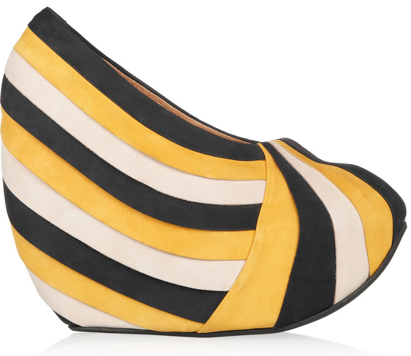 curved wedge heel is crazy but cool 