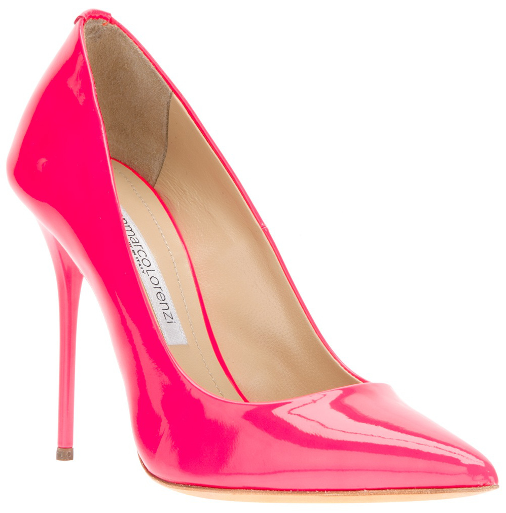 pink designer pumps