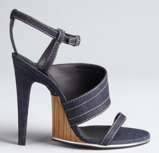 Dress up the jeans look with two new denim high heels | High Heels ...