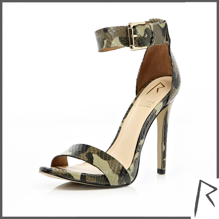 camouflage heel shoes