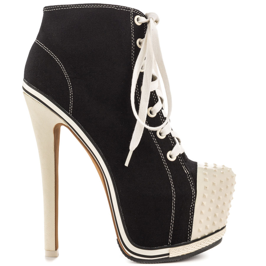 sneaker heels black