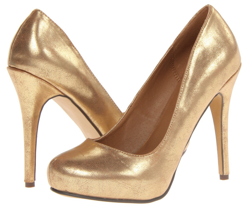 yellow gold high heels