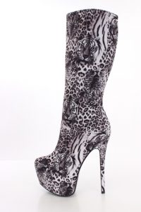 tiger print thigh high boots