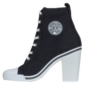 high heel sneaker boots