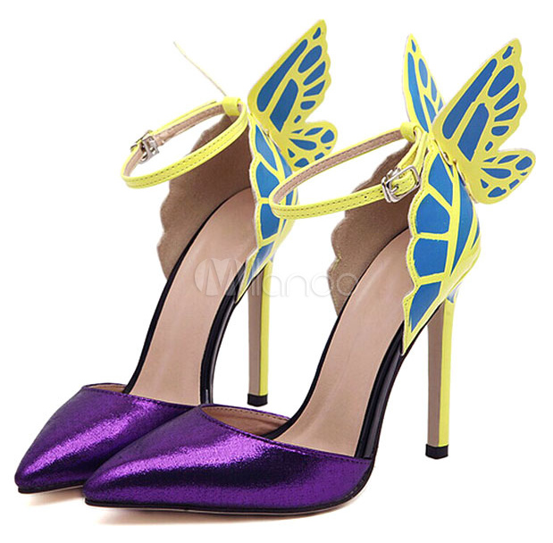 Butterfly high heeled shoes are on sale 