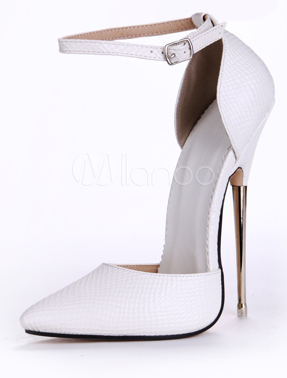 3 inch white heels