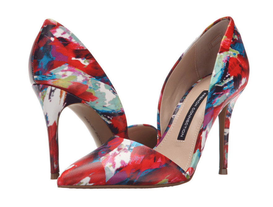 floral heel shoes