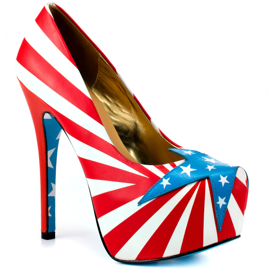 Lana Del Rey inspired American Flag High Heels Size... - Depop