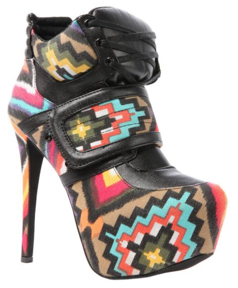 colourful sneaker high heels