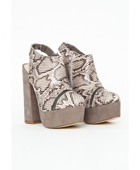 Snakeskin Cut Out Boots