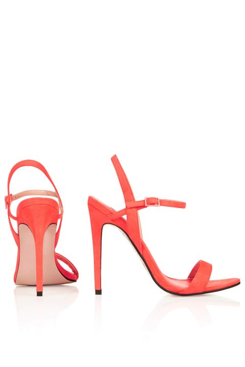 Red High Heel Strappy Sandals