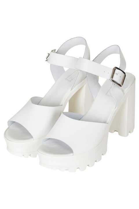 Chunky Sole White Platforms