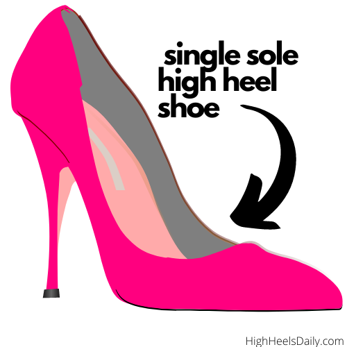 single sole high heel